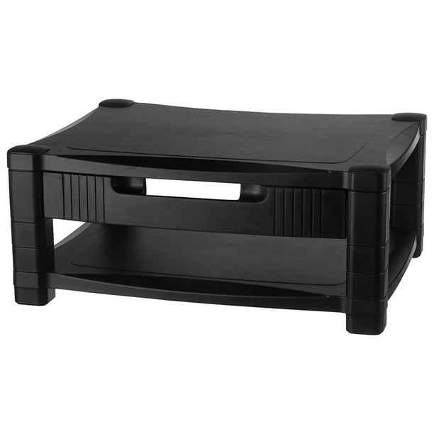 Kantek Adjustable TwoTier Monitor Stand with Drawer