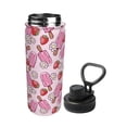 thumbnail image 2 of Yiaed Strawberry Popsicle Print Sports Insulated Kettle Bottle Reusable Stainless Steel Insulated Cup, Outdoor Portable Casual Stainless Steel Insulation Cup, 2 of 7