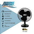 thumbnail image 3 of Seasons Comfort 16 Inch Oscillating Tabletop Fan, 3 Speeds, Adjustable Tilt - FTT16, 3 of 10