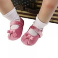 thumbnail image 6 of Baby Girls Mary Jane Flats with Bowknot Soft Sole Cute Non-Slip Toddler Infant First Walker Princess Dress Shoes (0-18 Months) 2/M Size, 6 of 6
