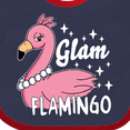 thumbnail image 4 of Inktastic Glam Pink Flamingo with Pearls Girls Baby Bib, 4 of 4