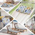 thumbnail image 6 of Watercolor Botanical Throw Pillow Covers, Blue Yellow Leaves Floral Plants Spring Soft Breathable Pillow Cases with Invisible Zipper, Small Pillowcases for Couch Bed Sofa Chair 16x24 Inches, 6 of 9