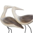 thumbnail image 4 of 14" x 12" Brown Polyresin Family Bird Sculpture with Cream Rock Base, by DecMode, 4 of 11