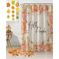 thumbnail image 3 of Hello Pumpkin Thanksgiving Pumpkins Wreath Beige Shower Curtain Set ，Waterproof Fabric Shower Curtains Shower Curtains for Bathroom,Bathroom Decor 36"x72", 3 of 7