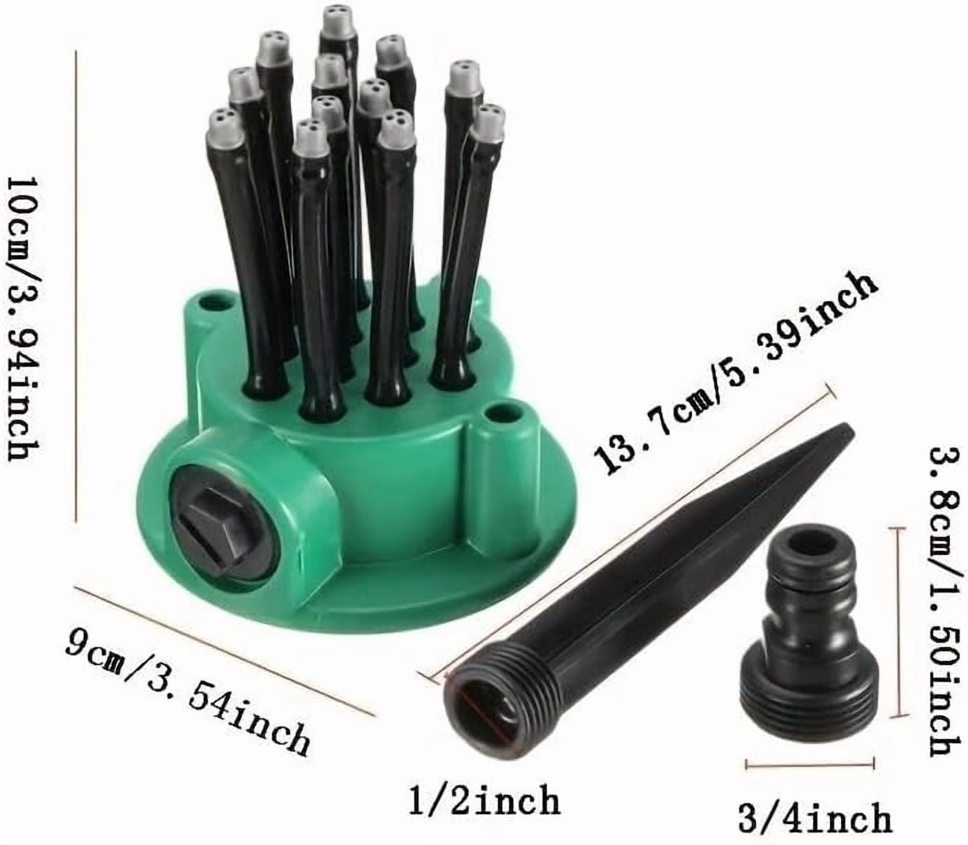 360° Coverage Precision Garden Irrigation Sprinkler, Automatic Multi Garden Lawn Sprinklers with 12 Nozzle Precision, Adjustable Flex Design Watering Gardening Tools for Yard and Grass (1PC)