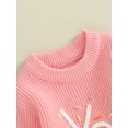 thumbnail image 6 of Baby Girls Sweater 1/2 Birthday Clothes Number Embroidery Crew Neck Long Sleeve Pullovers Infant Jumpers Tops, 6 of 10