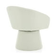 thumbnail image 6 of Modern 360° Swivel Accent Chair, Boucle Upholstered, Comfy Barrel Chair for Living Room, Bedroom & Office, Cream White, 6 of 14