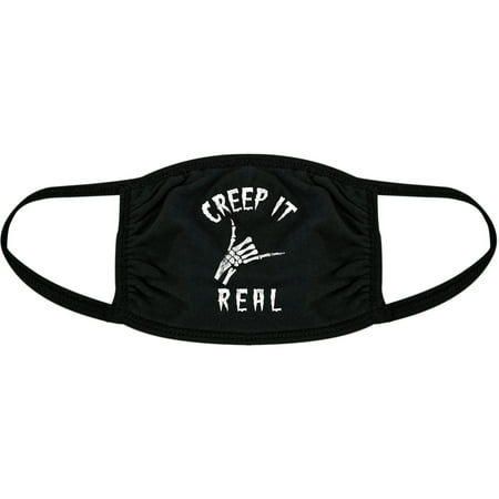 Creep It Real Face Mask Funny Halloween Skeleton Graphic Nose And Mouth Covering