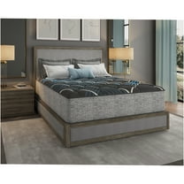 JERFIT 14 Inch Firm Queen Hybrid Mattress, Cooling Gel Memory Foam Pocketed Coils, Edge Support, Grey Blue