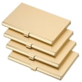thumbnail image 1 of Soporte de tarjeta de presentación profesional, estuche delgado de aluminio para tarjetas de crédito, paquete de 4 en color dorado, 1 of 5