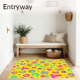 thumbnail image 3 of ODIKA 2'x3' Machine Washable Non-Slip Area Rug, Interactive Learning with Colorful Letters Numbers and Cute Animal Figures High Traffic Rug with Pad, Yellow, 698897, 3 of 8