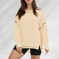 thumbnail image 2 of Futezty Women Oversized Lightweight Sweatshirt Soft Crew Neck Pullover Long Sleeve Tops Fashion, 2 of 4