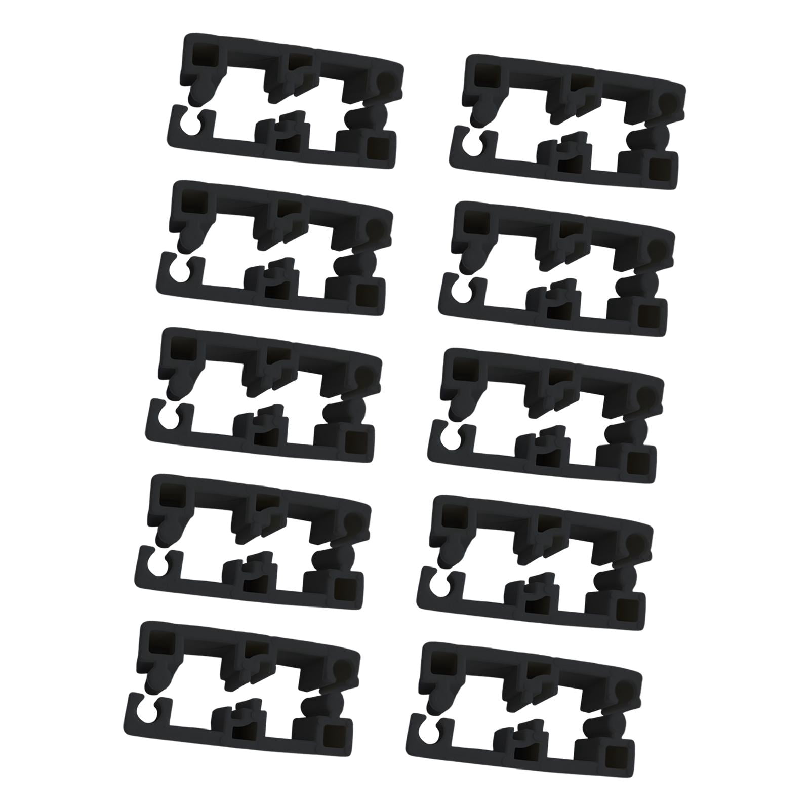 balikha 10 Pieces Pet Fence Clamps Dog Enclosure Accessories Clamp Connector Cat Villas Bird Cages Tube Fixing Buckles Playpen Lock Black