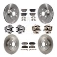 thumbnail image 1 of Transit Auto Front Rear Hub Bearing Assembly Disc Brake Rotors and Ceramic Pads Kit (10Pc) for Car 2011-2013 Lexus CT200h with 259mm Diameter Rotor - Left Right Side (Driver Passenger) KBB-123900, 1 of 11