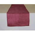 thumbnail image 2 of Faux Burlap Table Runner Solid Fuchsia, 2 of 2