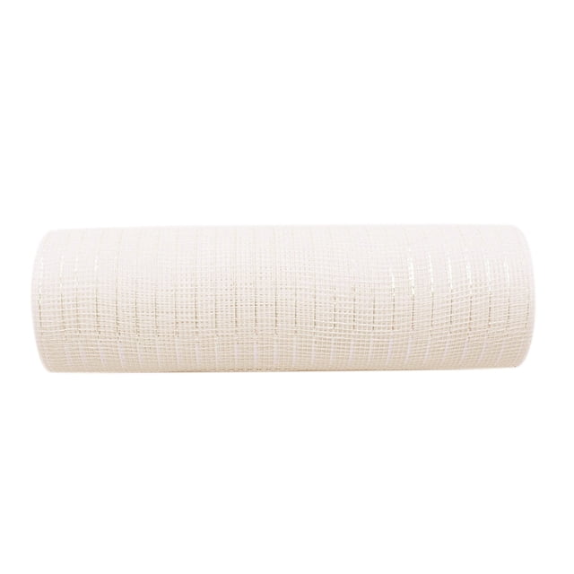 Poly Mesh Ribbon With Metallic Foil Each Roll For Wreaths Swags Bows Wrapping And Decorating