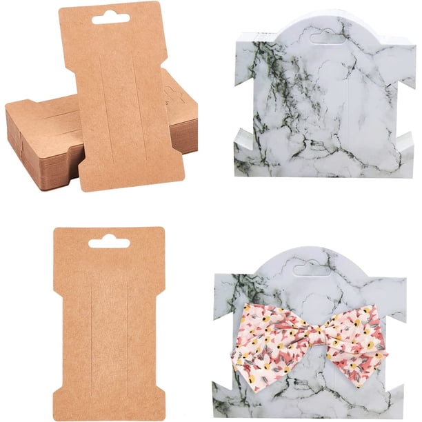 120 tarjetas de exhibición para pinzas de pelo, 2 estilos, de cartón, de papel, para horquillas, accesorios para el cabello.