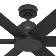 Hunter 60 inch Kennicott ENERGY STAR® Matte Black Damp Rated Ceiling Fan and Handheld Remote