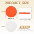 thumbnail image 2 of Uxcell 50 Pcs Círculos de Fieltro Adhesivos, 2" Diámetro 2mm Grosor Almohadillas Redondas de Fieltro No Tejido Pre Cortadas para Manualidades DIY Costura Decoración de Disfraces de Vacaciones, Naranja, 2 of 6