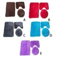 thumbnail image 3 of Billuyoard Paquete de 3 fundas de asiento suavidad multicolor gran decoración almohadilla de baño multiusos alfombrilla de baño suministros de baño Juegos de accesorios de baño Violeta Billuyoard HA066755-05, 3 of 6