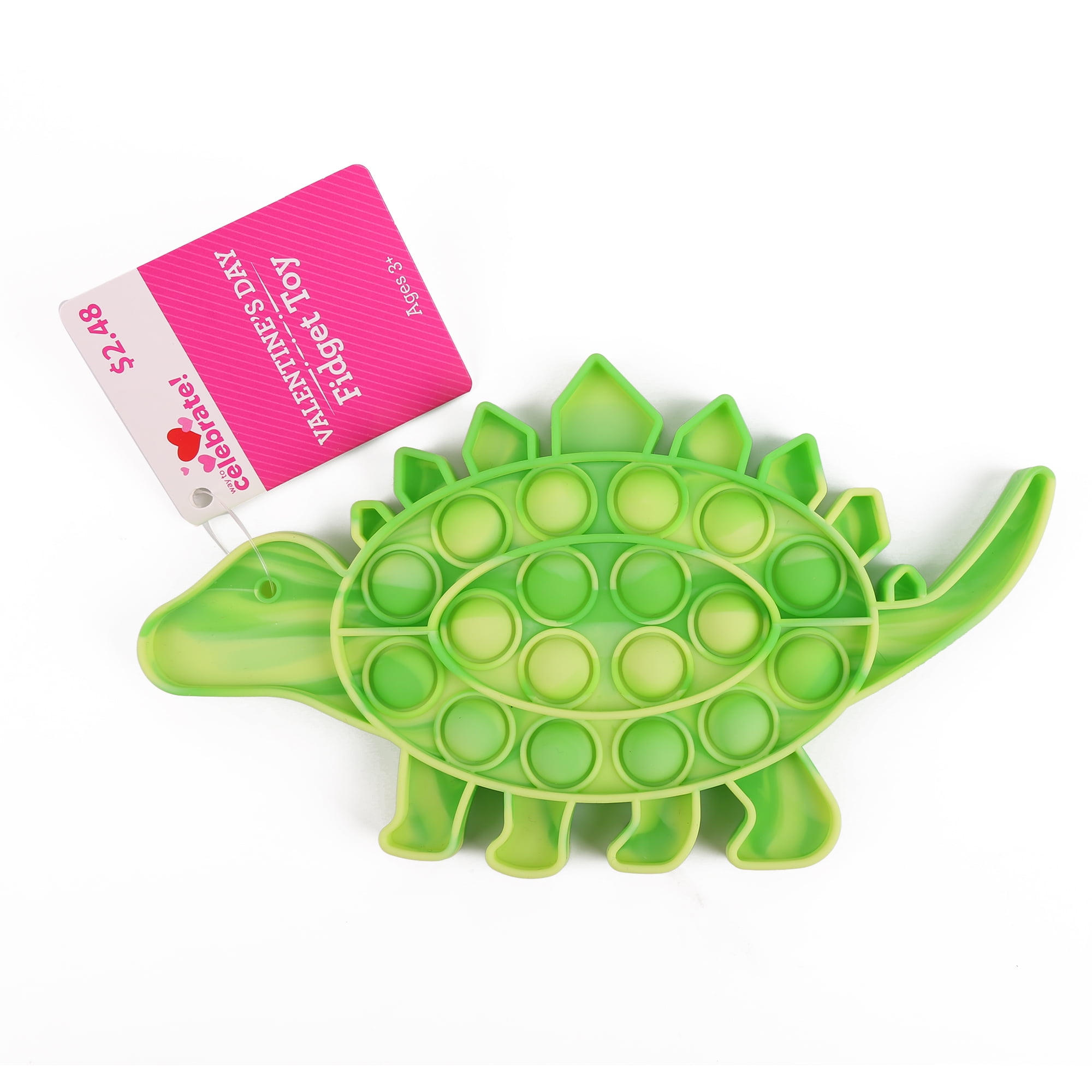 WAY TO CELEBRATE! Way To Celebrate Valentine's Day Dinosaur Fidget Toy, Dinosaur Shaped, Plastic, Valentine's Day.