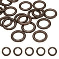 thumbnail image 1 of Unique Bargains 60mm Natural Wooden Rings, 10 Pack Wood Ring Round Linking Rings Wood Loop Circle for Craft, Dark Brown, 1 of 8