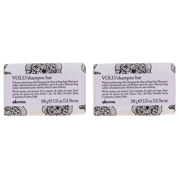 Davines VOLU Volumizing Shampoo Bar 3.53 oz 2 Pack