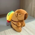 thumbnail image 5 of Gift Kids Stuffed Animals Bag Decoration Toy Accessories Multicolor Simulation Capybara Pendant Fluffty Animal Doll Plush Capybara Keychain 4, 5 of 8