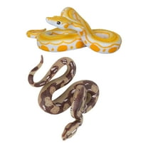 OFFIGAM Realistic Plastic Snakes Set of 2, Assorted Colors, Lifelike Model Snake Toys for Pranks and Decorations