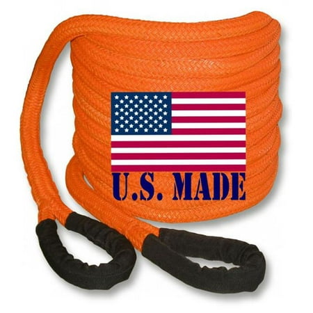 

U.S. made Safety Orange Safe-T-Line- Kinetic RECOVERY ROPE (Snatch Rope) - 1 inch X 30 ft (4X4 VEHICLE RECOVERY)