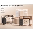 thumbnail image 7 of Ktaxon Manicure Table with Charging Station, Nail Makeup Desk, Storage Beauty Salon Workstation, Computer Desk Black, 7 of 7
