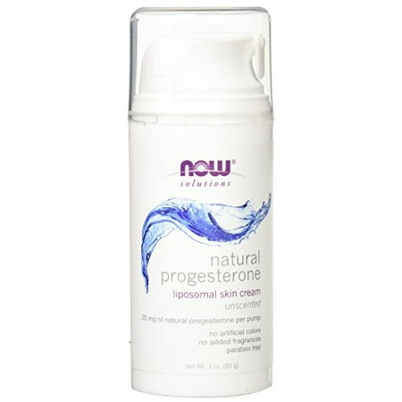 Progesterone Cream for Liposomal Skin - Scent Free - 3 oz by Now (Best Over The Counter Progesterone Cream)