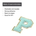 thumbnail image 3 of Uxcell Chenille Letter Patches Iron on Letter Patches Blue Alphabet P 3in Height for Clothing Pack of 4, 3 of 6