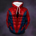 thumbnail image 5 of Hero Hoodies Pullover Spider Pattern Sweatshirts Superhero Long Sleeve Shirts with Pocket Casual Tops for Winter Red S, 5 of 5