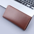 thumbnail image 4 of Fashion Men ID Long Wallet Solid Color Bag Open Purse Multiple Card Slots Clutch Bag, 4 of 6