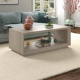 thumbnail image 3 of Evelyn&Zoe Tannen 48" Wide Rectangular Coffee Table, Alder White, 3 of 7
