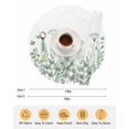 thumbnail image 6 of 13 Inch Round Placemats Set of 4, Sage Green Spring Floral Non Slip Heat Insulation PP Table Mats, Watercolor Elegant Pastoral Flowers Washable Place Mats for Kitchen Dining Party Table Decor, 6 of 7