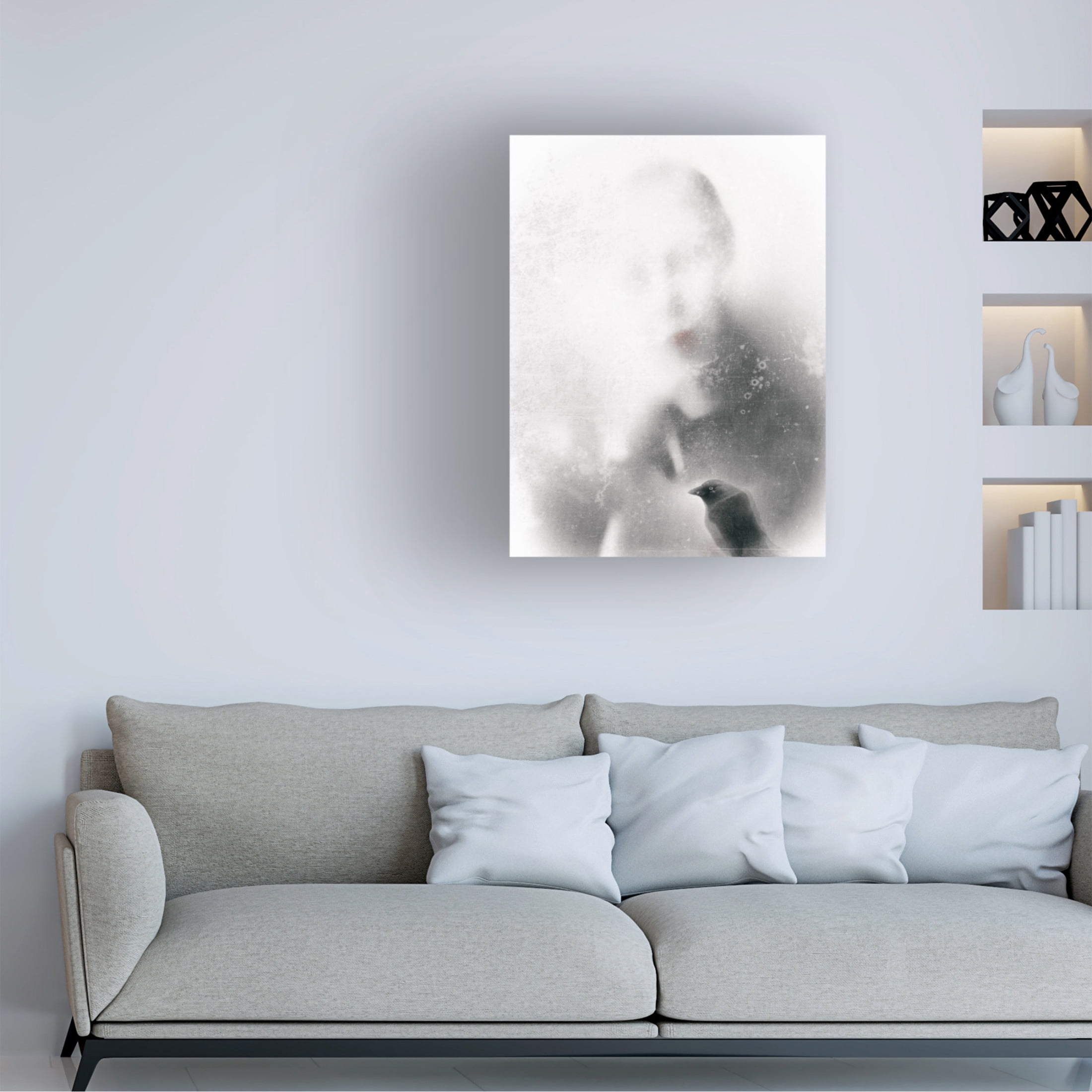 Canvas Wall Art - Gilbert Claes 'The Angry Bird  ' Wall Art for Living Room, Bedroom, or Office D?cor by Trademark Fine Art - 18 x 24 Inches
