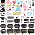 thumbnail image 1 of Wedding Photo Booth Props Kit, Konsait Bridal Photo Booth Prop with Wooden Dowels for Wedding Party, 1 of 1