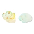 thumbnail image 2 of Acrylic Bead Caps 5-Petal Flower with Golden Foill Lawn Green 11x11x4mm Hole: 1.6mm Acrylic, 2 of 3