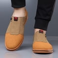 thumbnail image 4 of Men's Two-Tone Suede Slip-On Casual Shoes - Color Block Loafers, 4 of 9