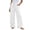 White, variant on Enjoytime Womens Wide Leg Pants High Waist Drawstring Beach Trousers Summer Loose Casual Vacation Plus Size Pants