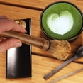 thumbnail image 6 of BambooMN Japanese Matcha Skinny Whisk Chasen - Long Handle Traditional Handcurled 100 Tate Matcha Utensil - Black - 1 Piece, 6 of 7