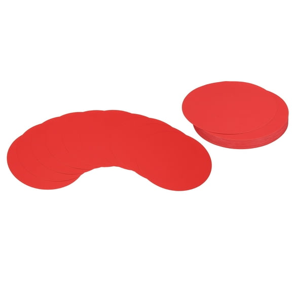 Uxcell 7inch Circle Card Stock, 50Pcs Round Shape Cutouts Paper, Red