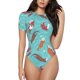 thumbnail image 1 of Balery Sea Otters Family In Blue Water Body de cuello redondo de manga corta para mujer Tops de manga corta Tops básicos-XX-Large, 1 of 7