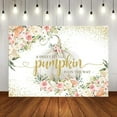 thumbnail image 2 of Pumpkin Baby Shower Backdrop A Little Pumpkin is on The Way Photography Background for Girls Fall Autumn Baby Shower Party Decorations Banner Supplies Photo Booth Props, 2 of 3