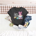 thumbnail image 2 of Idoravan Womens Tops Short Sleeve Summer Women's Fashion Loose Casual Easter Print Round Neck Short Sleeve T-Shirt, 2 of 5