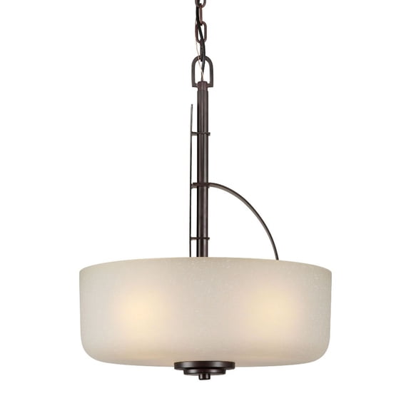 2754-03-32-Forte Lighting-Zane - 3 Light Bowl Pendant-22 Inches Tall and 17 Inches Wide -Traditional Installation