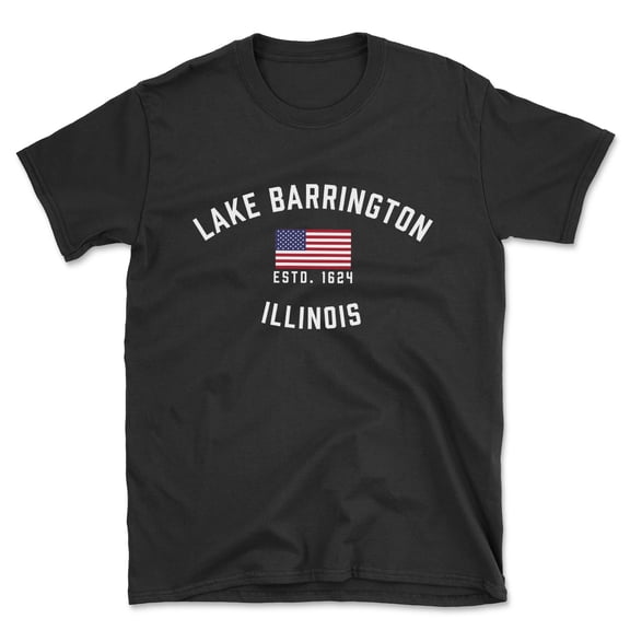 Lake Barrington Illinois Patriot Men's Cotton T-Shirt