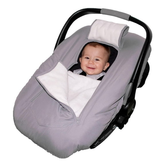 Jolly Jumper Arctic Sneak-a-Peek – Housse d’hiver pour siège d’auto pour bébé | Doublée en polaire et déperlante, avec rabat “coucou” et double fermeture éclair | Lavable à la machine